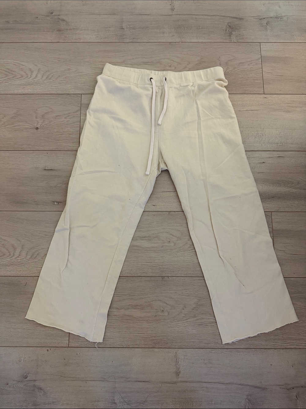 James Perse Cream Drawstring Casual Pants
